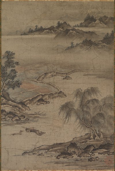 1500 年代半ばから後半の夏のバッファローの農業と放牧。 作： Kanô Jushin
