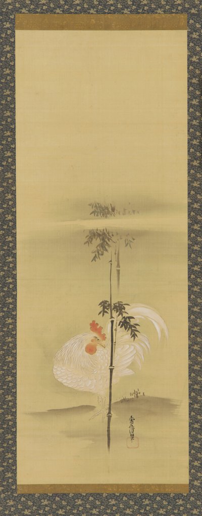 コックと竹 江戸時代・17世紀中頃～18世紀初頭 作： Kanô Yôboku Tsunenobu