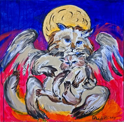 天使のような母猫 作： Kanat Ibragimov