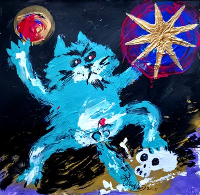 青い悪魔の猫 作： Kanat Ibragimov