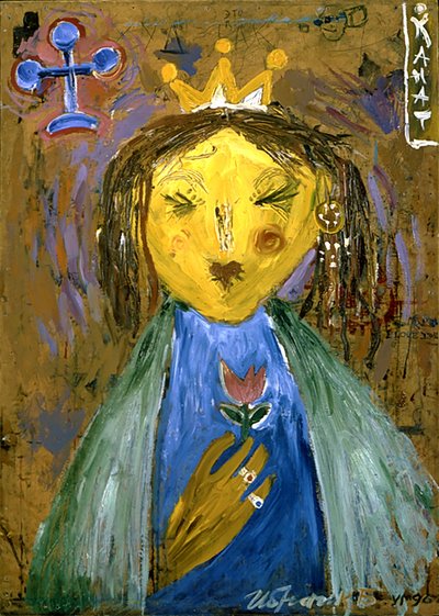 花を持つ表現主義の女王 作： Kanat Ibragimov
