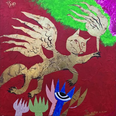 伝説の黄金の翼を持つ猫 作： Kanat Ibragimov