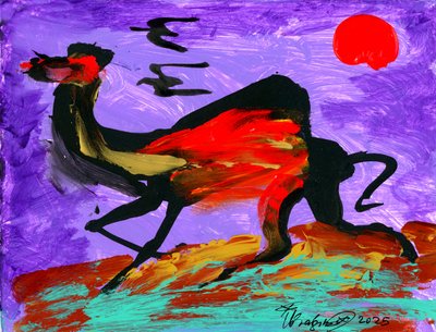 「ラクダと鳥」 作： Kanat Ibragimov