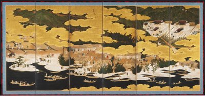 近江名所図会、1660～90年代。 作： Kano Ein