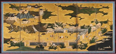 近江名所図会、1660～90年代。 作： Kano Ein