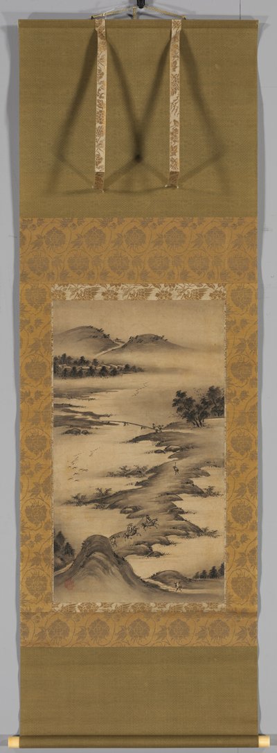 季節の風景：秋、1500年代半ばから後半。 作： Kano Hideyori