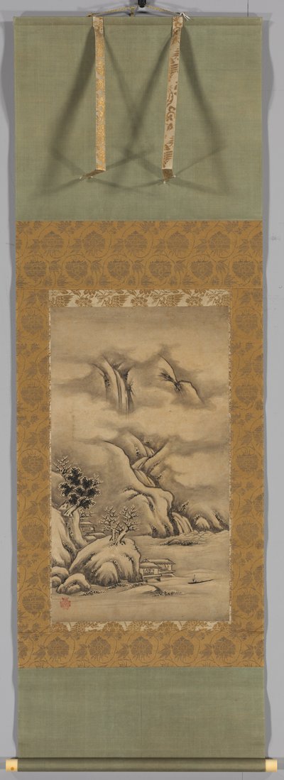季節の風景：冬、1500年代半ばから後半。 作： Kano Hideyori