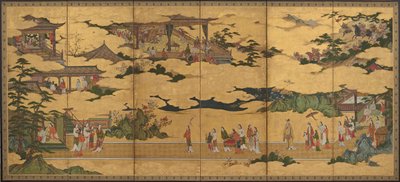 明黄帝と楊貴妃の生涯の情景（F1901.20との対の一つ） 作： Kano Mitsunobu