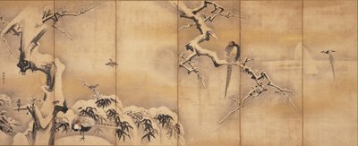 鳥の風景、17世紀前半 作： Kano Naonobu