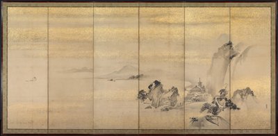 夏と冬の風景 (ペアの 1 つ) 作： Kano Naonobu