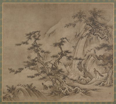 山水図 室町時代 1519～1592年 作： Kano Shoei