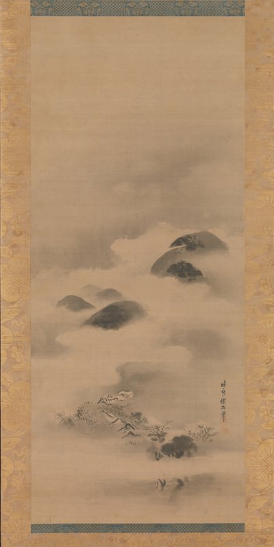 1662年以降の月光の風景。 作： Kanō Tan’yū