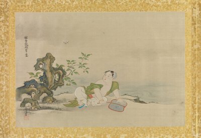 中国画のコピーのアルバム、アルバムの葉、（シルクのインクと色） 作： Kano Tsunenobu