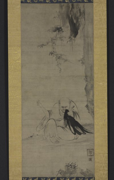 朝陽：1350年以前の朝日の下での僧侶の裁縫 作： Kaō