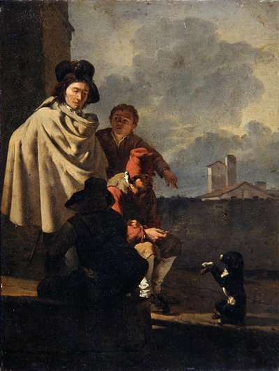 犬を飼っているイタリア人 作： Karel Dujardin