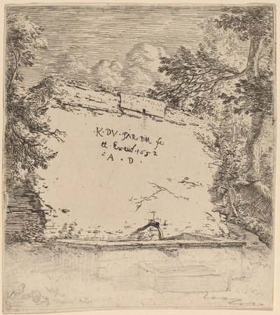 噴水のあるタイトル ページ 作： Karel Dujardin