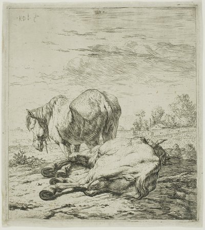 二頭の馬 作： Karel Dujardin