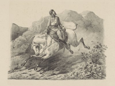 馬に乗って逃げる兵士 作： Karel Frederik Bombled
