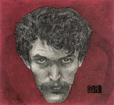 赤い自画像、1897 作： Karel Hlavácek