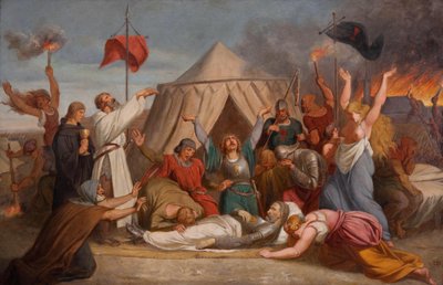 ジョン・ジスカの死、c。 1850年 作： Karel Javurek