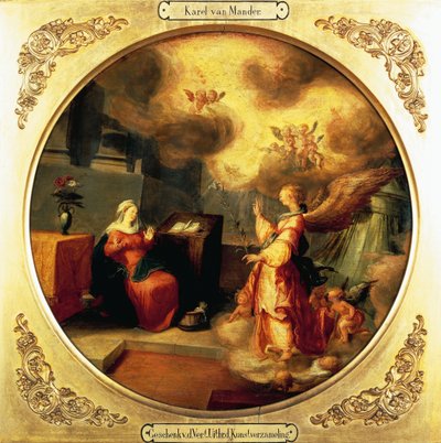 カレル・ファン・マンダー1世（1548-1606）による受胎告知 作： Karel Van Mander