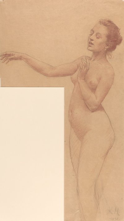 腕を伸ばした女性のヌード 作： Karel Vitezslav Masek