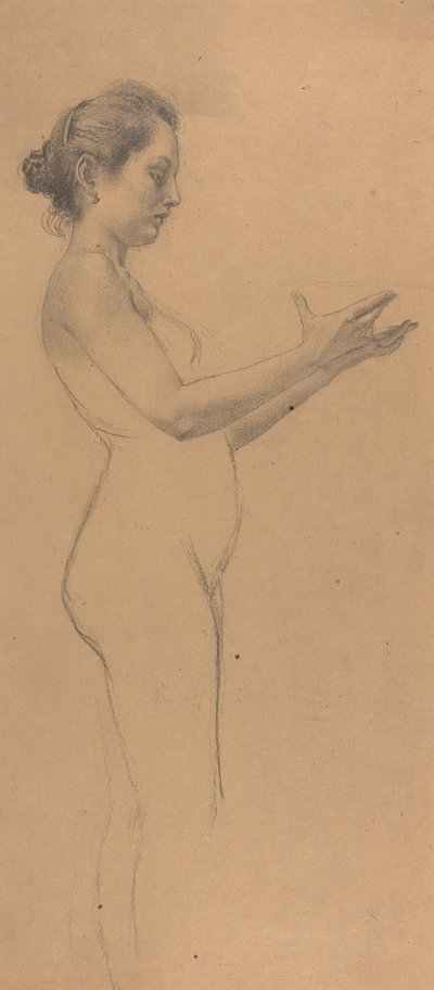 大皿を持つ女性のヌード 作： Karel Vitezslav Masek