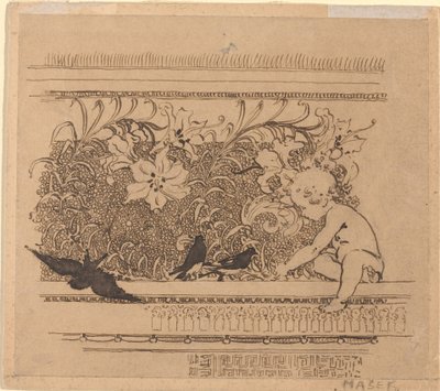 鳥と百合の装飾デザイン 作： Karel Vitezslav Masek