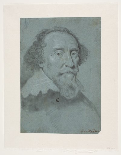 男性の肖像画。 バーグ伯ヘンリク。 作： Karel van III Mander