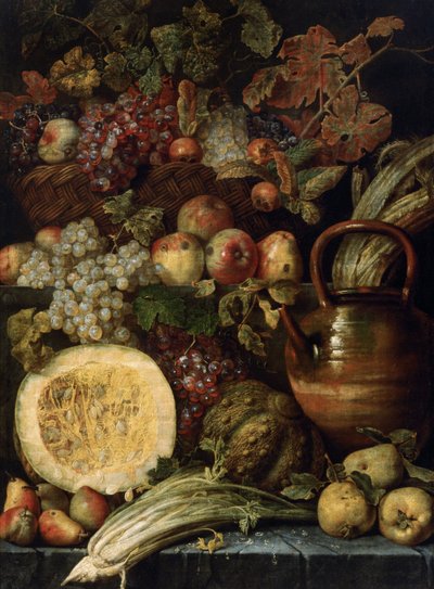 果物のある静物、17 世紀の最後の四半期.. 作： Karel van Vogelaer