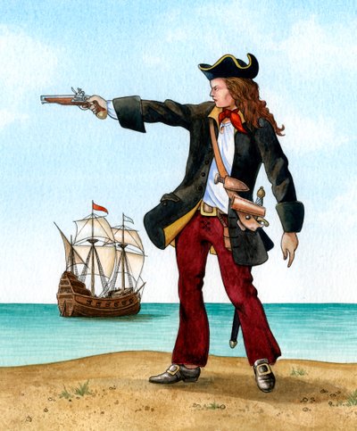 アンボニー、c1698、アイルランド海賊。 作： Karen Humpage