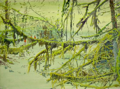 霧のかかった苔むした森 作： 