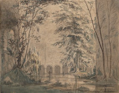 浸水した修道院の廃墟。 1824年。 作： Carl Blechen