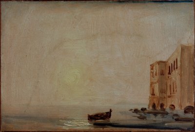 海に浮かぶ太陽 作： Carl Blechen