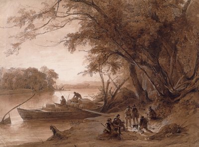 ミズーリの旅行者の野営地 作： Karl Bodmer