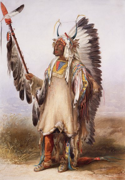 マンダン族長、マトーペ 作： Karl Bodmer