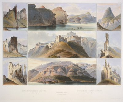 ミズーリ州アッパーの素晴らしい丘 作： Karl Bodmer