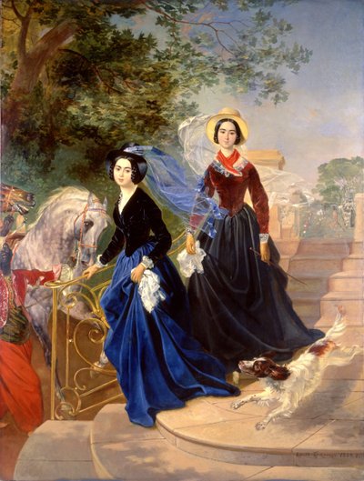 シシマレフ姉妹の肖像 作： Karl Bryullov