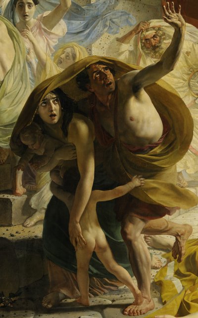 ポンペイ最後の日の詳細（カール・ブリューロフ、1833年、ロシア美術館） 作： Karl Pavlovich Bryullov