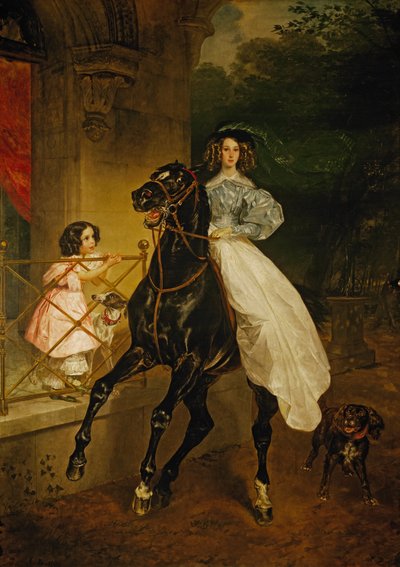 ロシア語：「ライダー」A Rider 作： Karl Bryullov
