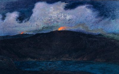 荒天の真夏の焚き火 作： Karl Fredrick Nordstrom