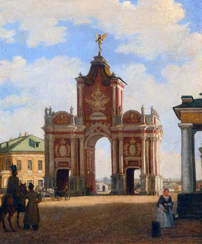 モスクワの赤い門、1844 作： Karl Fridrikh Petrovich Bodri