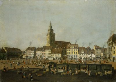 ノイエマルクトとセントメアリー教会の眺め、ベルリン、1770年頃 作： Karl Friedrich Fechhelm