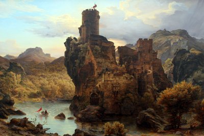 騎士の城-ロック城 作： Carl Friedrich Lessing
