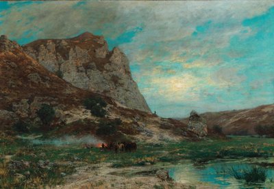 休息する兵士たち 作： Carl Friedrich Lessing