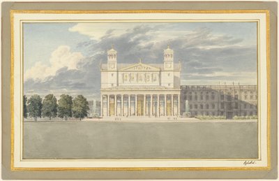 ベルリン大聖堂のファサードとその周辺 作： Karl Friedrich Schinkel