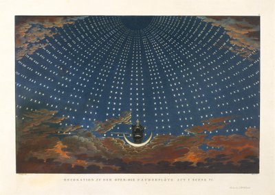 夜の女王の宮殿の星のホール...1847-49年。 作： Karl Friedrich Thiele