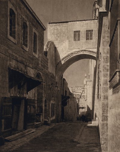 エルサレム、Ecce Homo-Arch (白黒写真) 作： Karl Grober
