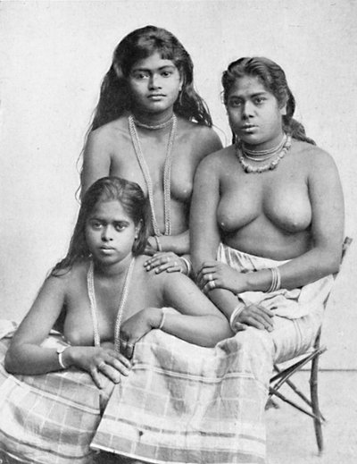デカンの3人のタミル人少女、1902年 作： Karl Hagenbeck