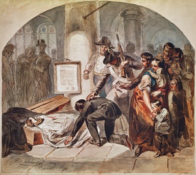 民主主義のロバートブラムの埋葬、1848年10月にウィーンで撮影 作： Karl Hermann Schmolze